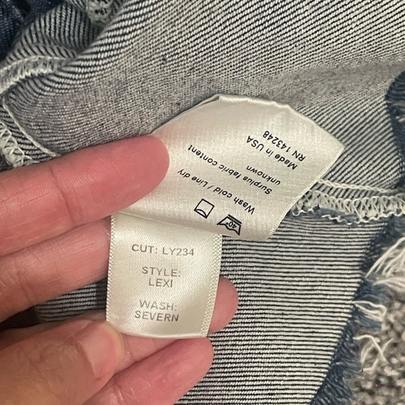 REFORMATION Denim LEXI Crop Blue Sleeveless Square Neckline Bustier Tie Front 4 - Picture 8 of 12